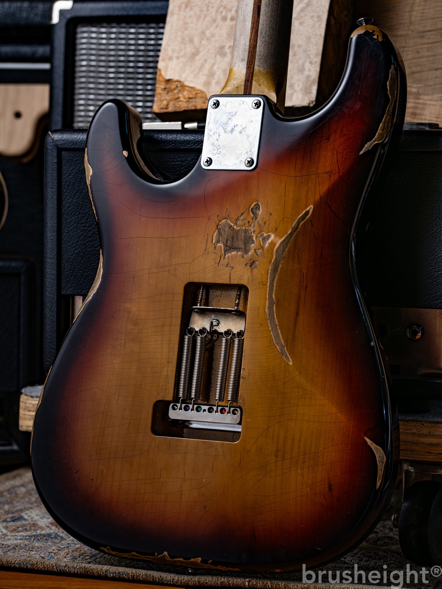 Hsiu Guitar Workshop Type S Midium Aging 3 ToneSunburst Lollar Pickups #002
