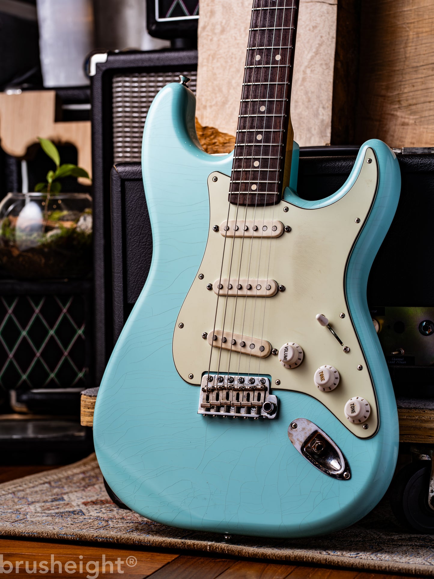 Hsiu Guitar Workshop Type S "Light-Med Aging" Ocean Turquoise Blue #007