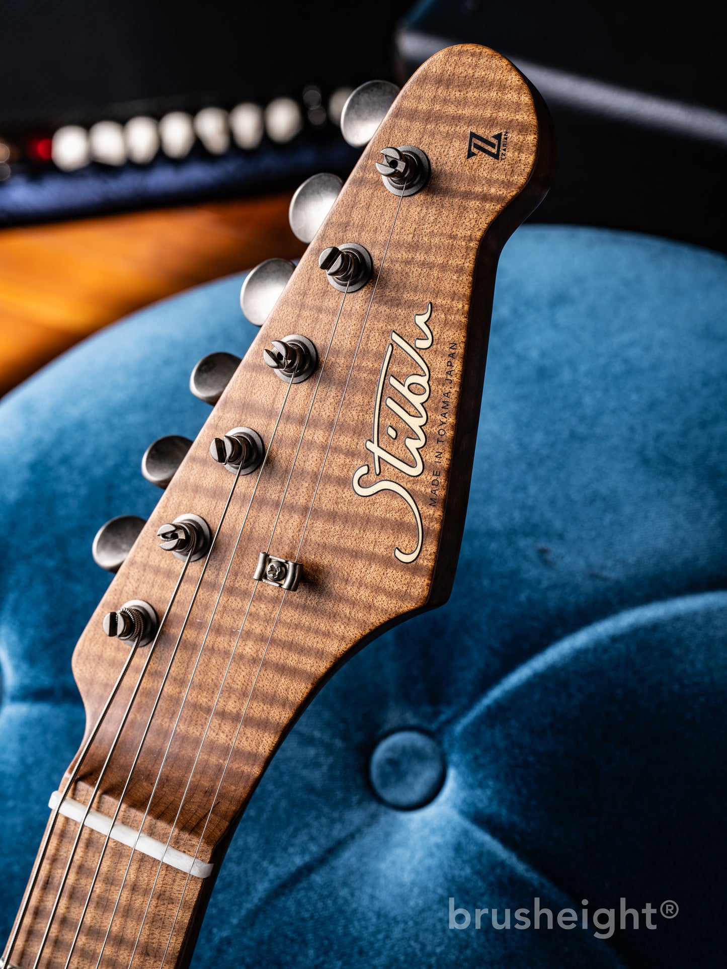 stilblu Model-S #218 HH “Light Aged” White Blonde with Antique Silver Lollar Pickups Imperial Roasted Super Flame Maple Quarter Sawn