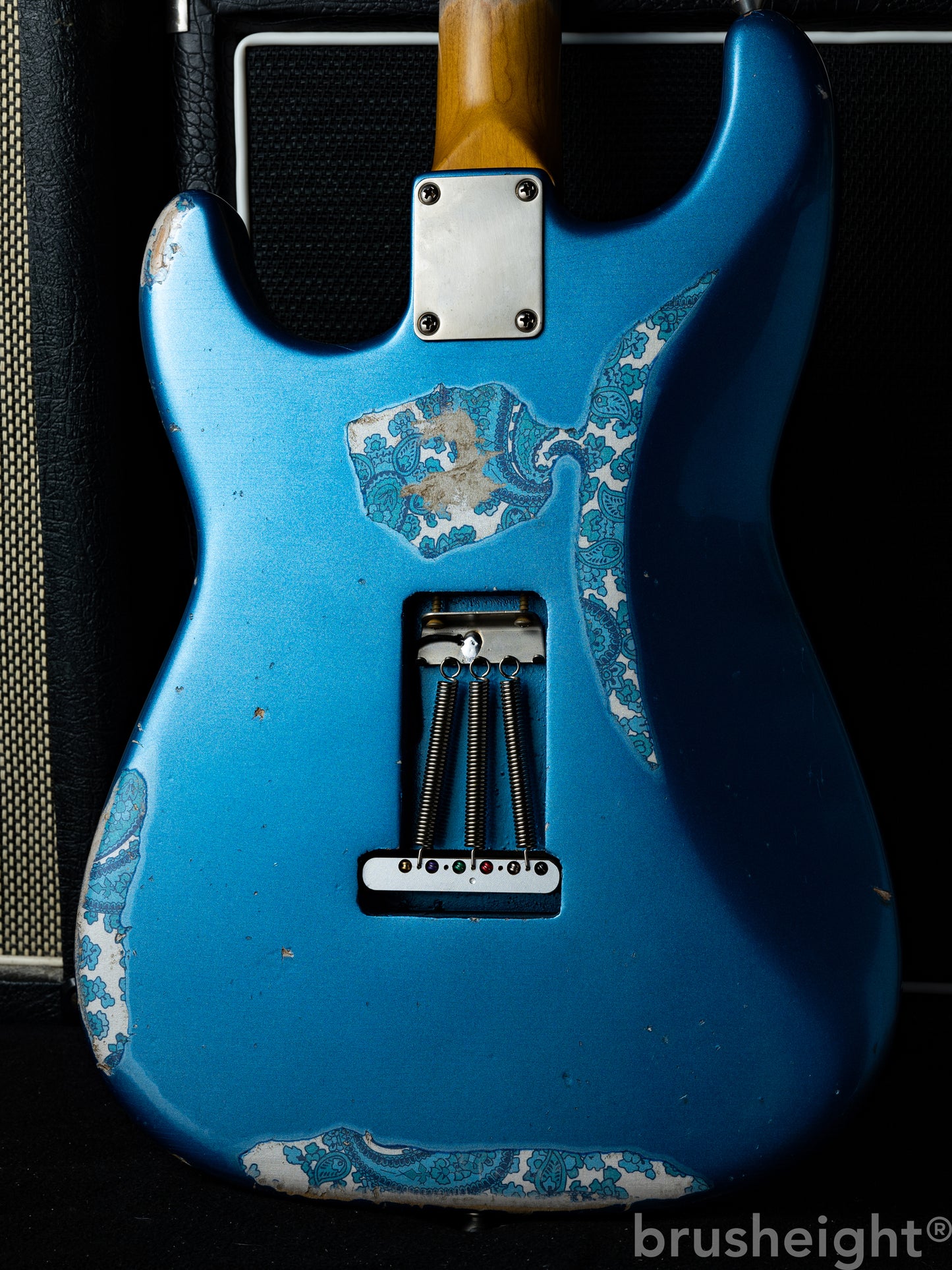 TMG Guitar Co. Dover HSS Blue Paisley & LPB Heavy Aging & Checking