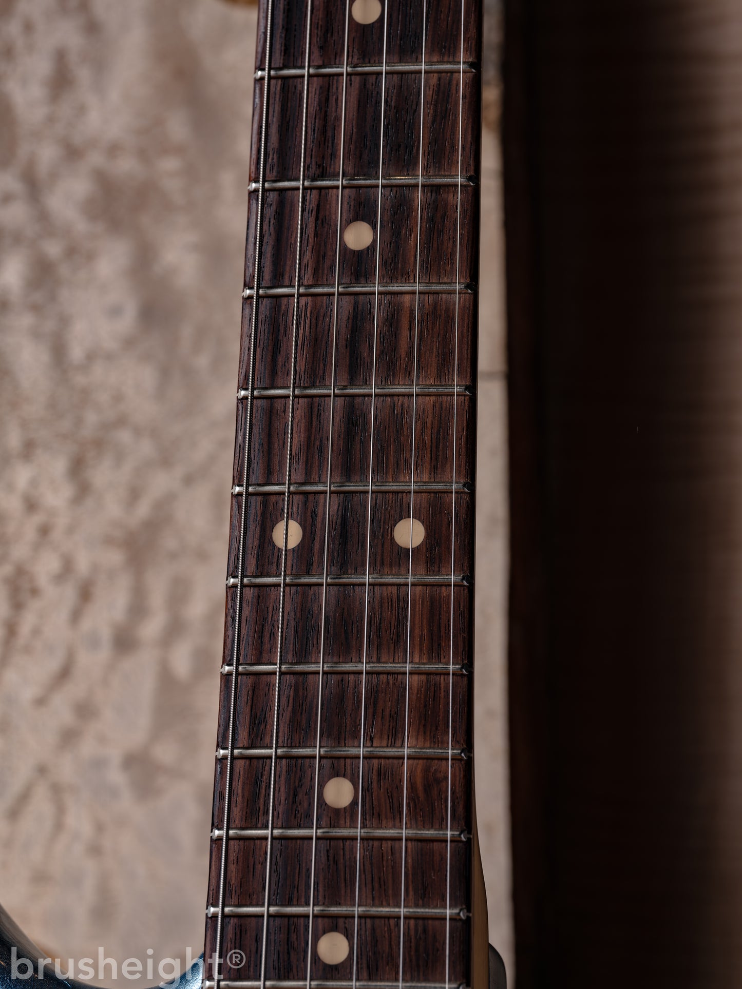 TMG Guitar Co. Ronnie Scott “Iced Blue Metalic” Medium Checking Matching Head with lollar Pickups