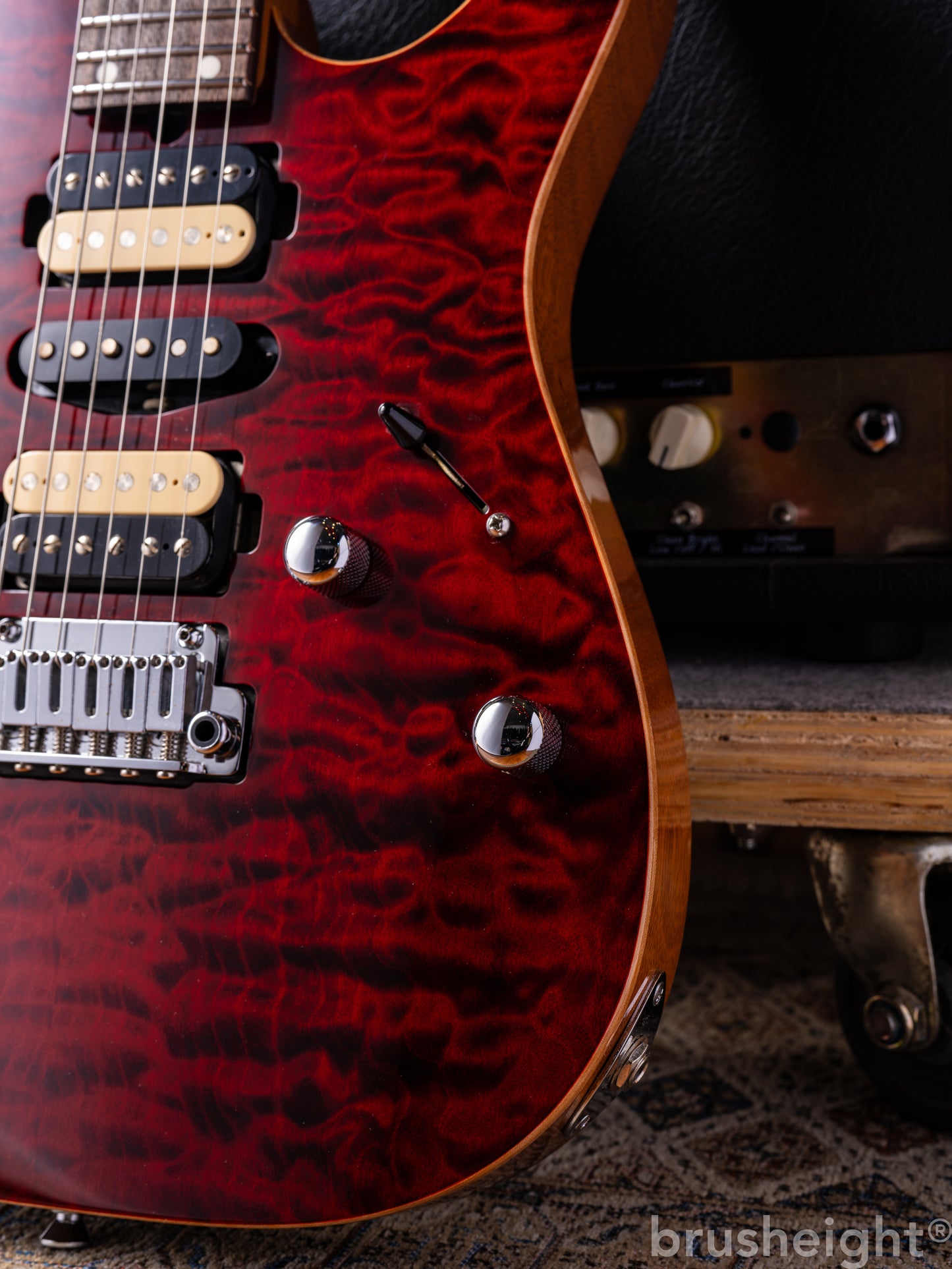 T's Guitars DST-Pro24 Type2 4A Quilt “Black cherry”