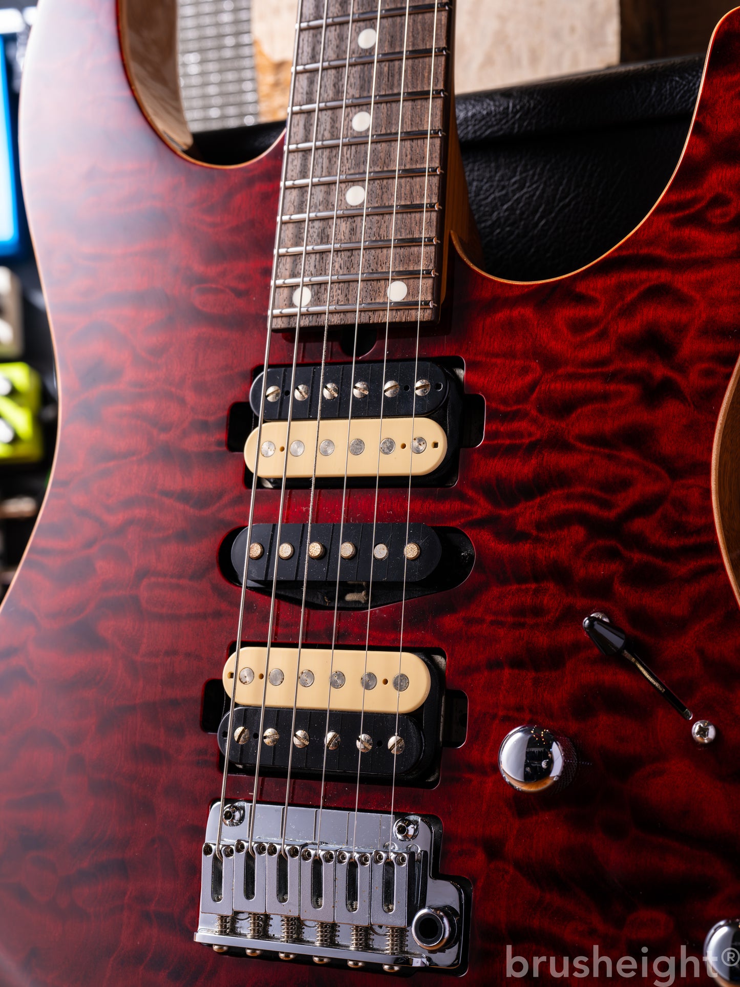 T's Guitars DST-Pro24 Type2 4A Quilt “Black cherry”