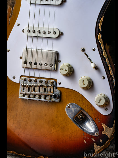 Hsiu Guitar Workshop Type  S   Midium Aging   3 ToneSunburst  Lollar Pickups #002