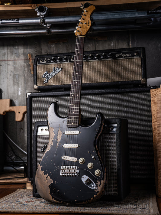 Hsiu Guitar Workshop Type S Heavy Aging Black #023