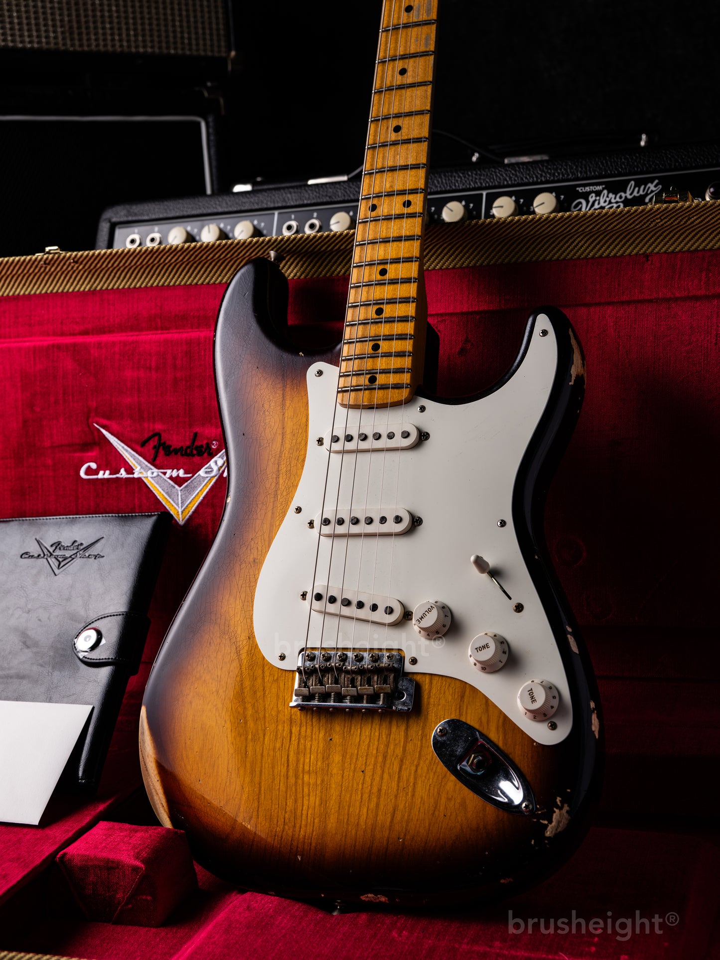 Fender Custom Shop 1955 Stratocaster Relic “2 Tone Sunburst” 55 Hand Wound Pickup 2023’s