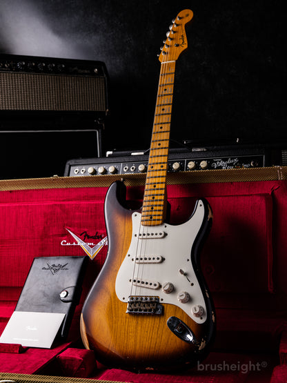 Fender Custom Shop 1955 Stratocaster Relic “2 Tone Sunburst” 55 Hand Wound Pickup 2023’s