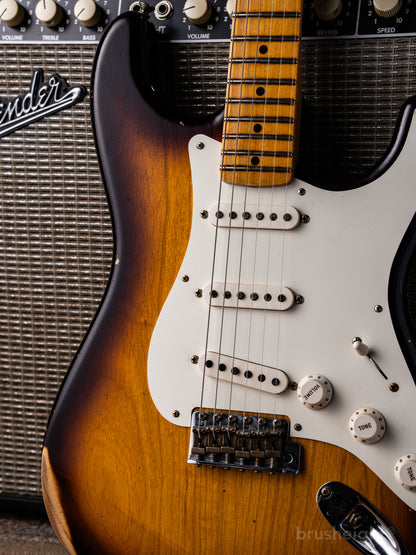 Fender Custom Shop 1955 Stratocaster Relic “2 Tone Sunburst” 55 Hand Wound Pickup 2023’s