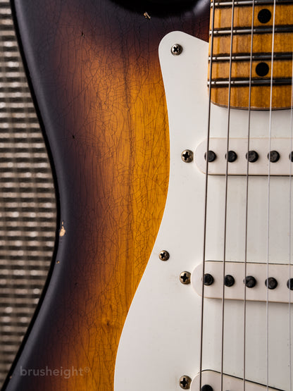 Fender Custom Shop 1955 Stratocaster Relic “2 Tone Sunburst” 55 Hand Wound Pickup 2023’s
