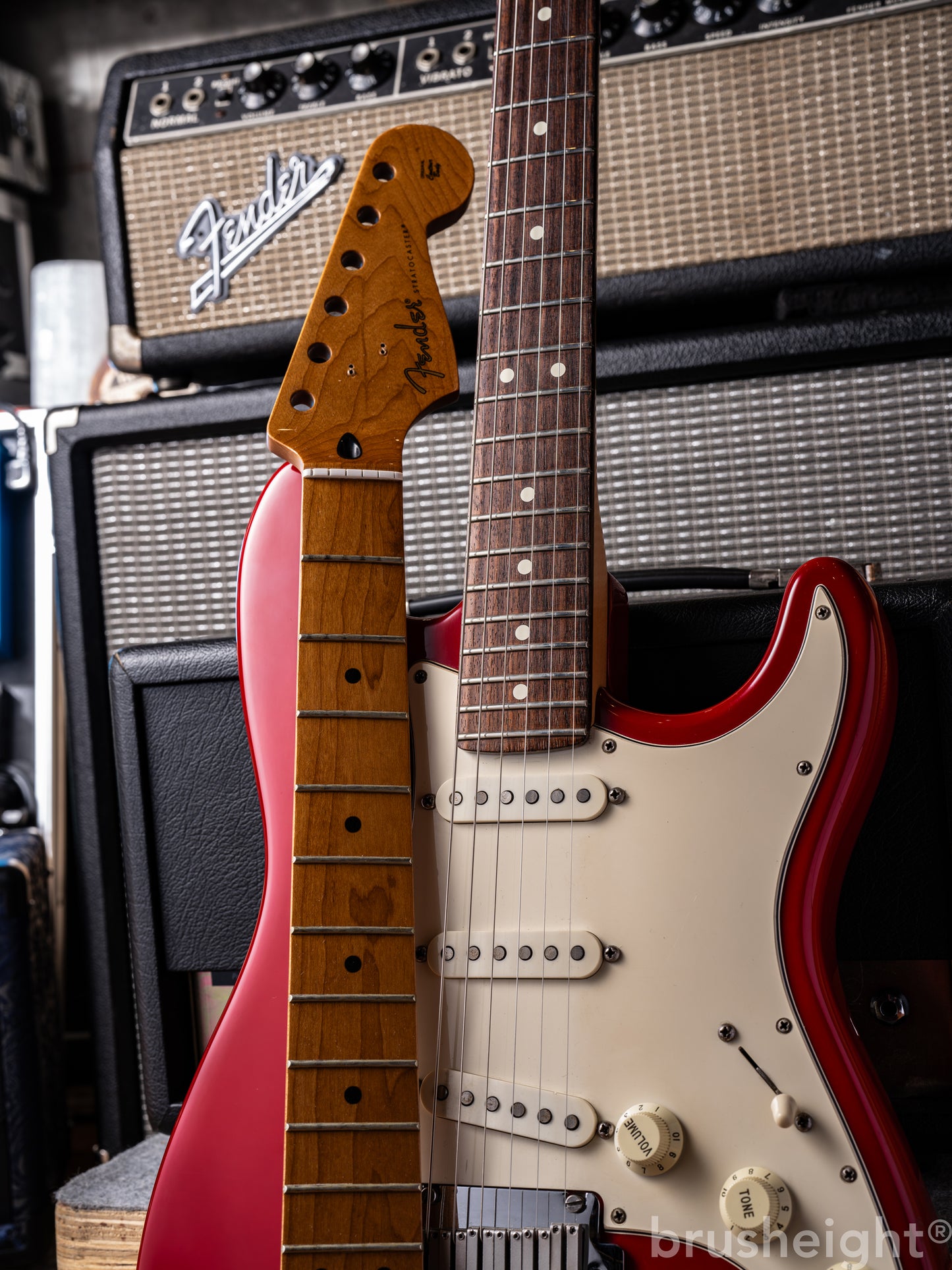 Fender USA American Standard 40th Anniversary  Stratocaster “Lipstick Red” 1994’s
