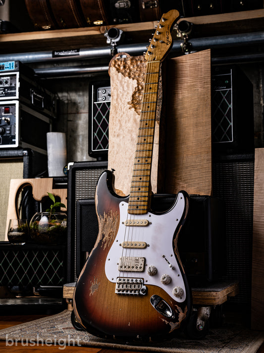 Hsiu Guitar Workshop Type S “Midium Aging"  Sunburst  #008