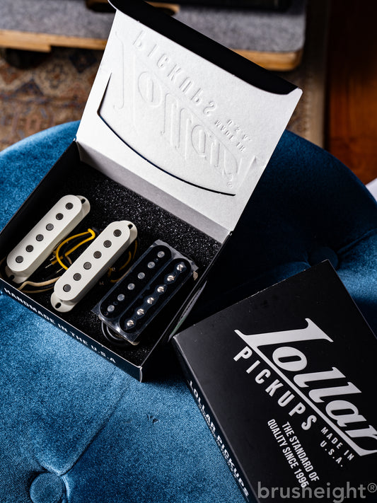 Lollar Pickups "Stratcaster"  ‘Vintage Blonde® Flat & Imperial Humbucker Standard F-SPACED Black