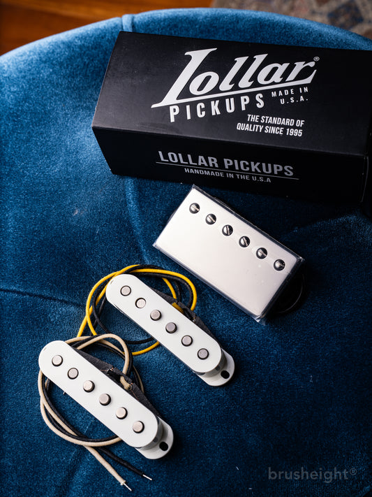 Lollar Pickups “SSH Set” Vintage Blonde Staggered or Flat  Imperial Humbucker F-SPACED NickelCover Standard
