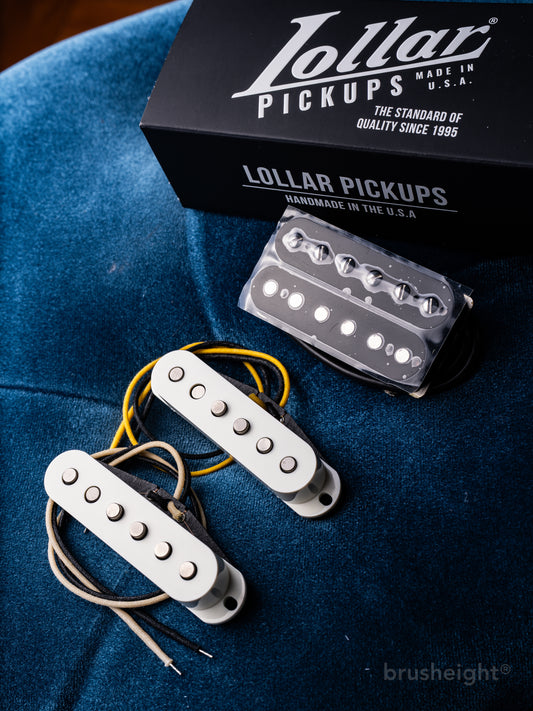 Lollar Pickups “SSH Set” Vintage Blonde Staggered or Flat & Imperial Humbucker F-SPACED Black Standard